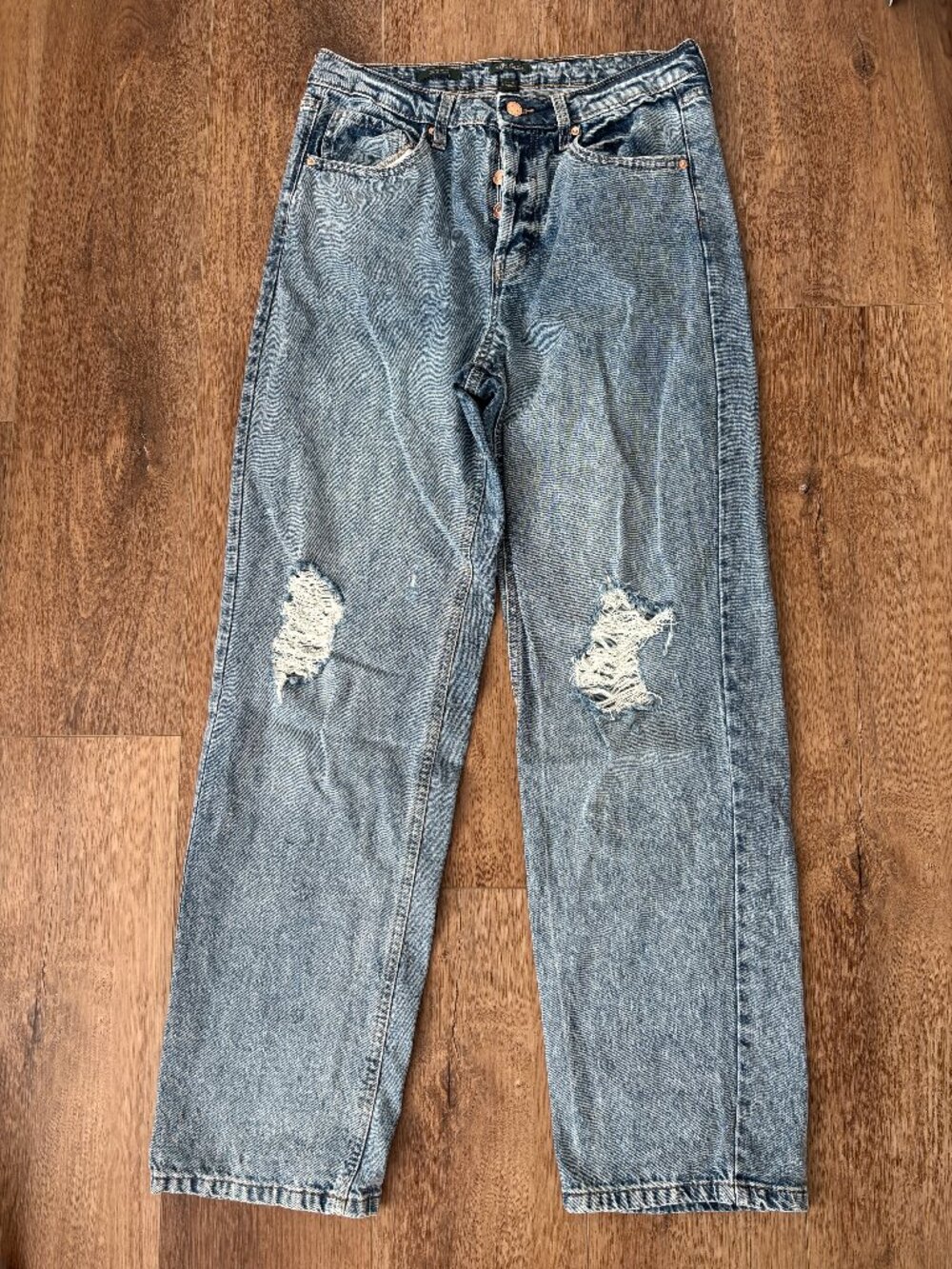 Wild Fable High Rise Straight Distressed Jeans - Size 8
